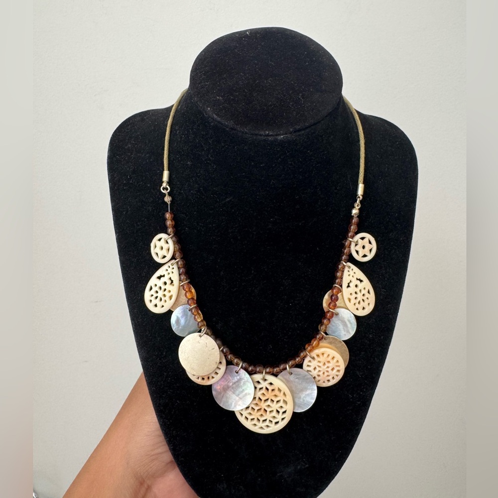 Vintage Beautiful Ethnic Necklace 90s Y2K style Handmade, earthy